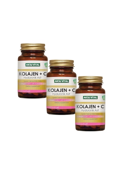 Aksu Vital Kolajen C Vitamini Hyaluronik Asit 60 Tablet 3 Adet