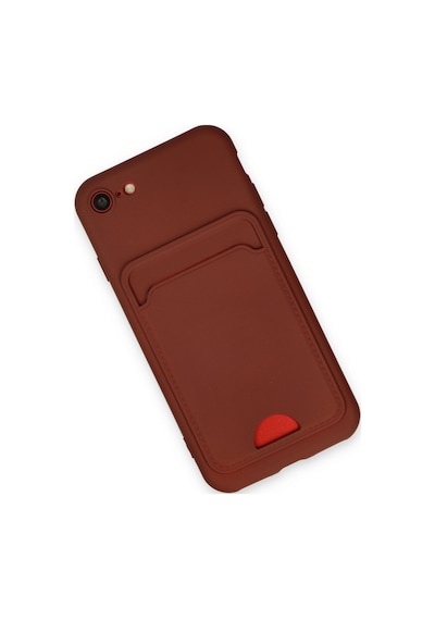 Apple iPhone Uyumlu 7 Kılıf Kelvin Kartvizitli Silikon - Bordo Bzsxx00 1