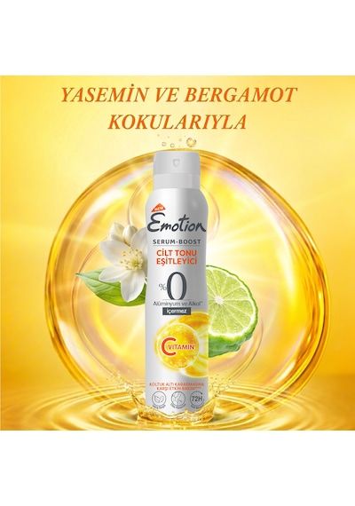 Serum Boost Cilt Tonu Eşitleyici Kadın Sprey Deodorant Alüminyum&alkol İçermez 3x150 Ml