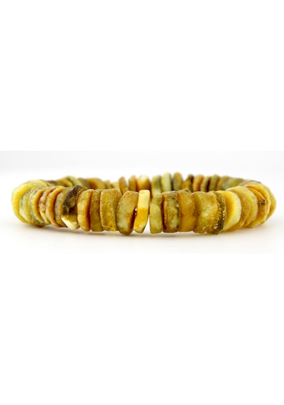Kehribar Bileklik Amorf Tasarım Ambergold Blk23-129 Çok Renkli