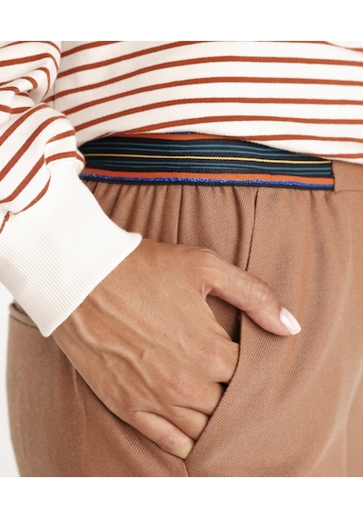 Yargıcı Beli Lastikli Pantolon Turuncu