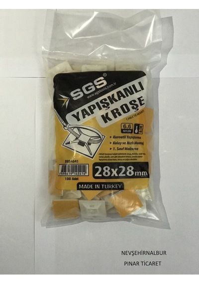 Kroşe Yapışkanlı 28x28Mm 100 Adet
