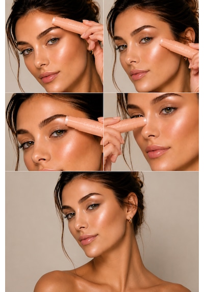 Multi Stick Aydınlatıcı Holografik Etkili Fırça Aplikatörlü Avocado Oil Shea Butter Hyalüronik Asit / Holo Joy Multi Stick Highlighter Çok Renkli