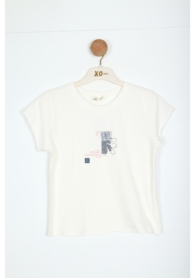 Xo Kids Kız Çocuk Tişort 8-14 Yaş 38399 Ekru