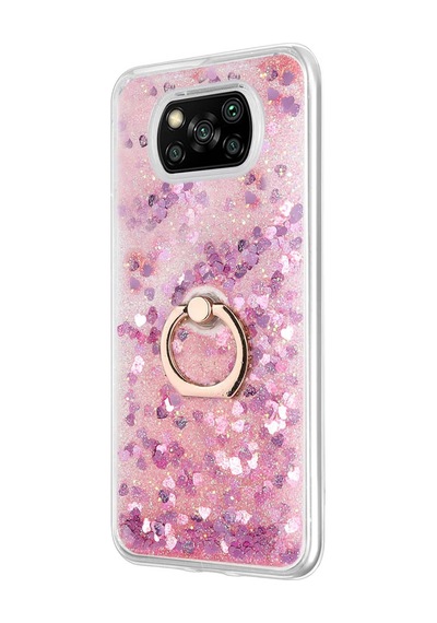 Microsonic Xiaomi Poco X3 NFC Kılıf Glitter Liquid Holder