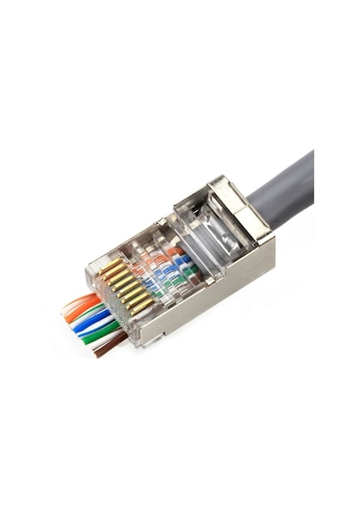 Yeni Nesil Delikli Metal Cat6 Ez Rj45 Konnektör Utp Jack 100 Adet