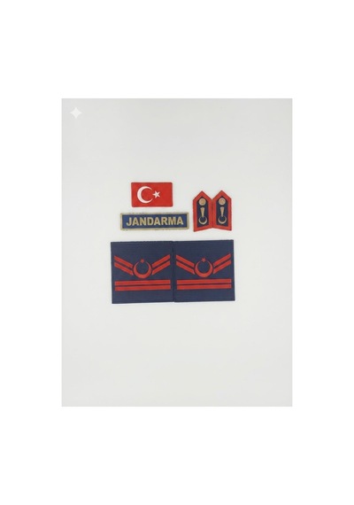 Asayiş 2 Kademe Bayrak Spolet Jandarma Yazı 4 Lü Set