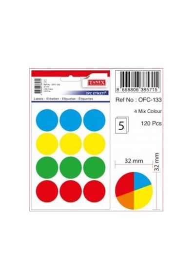 Ofc-mx133 Termal Etiket Karışık Renk 32 Mm Diğer
