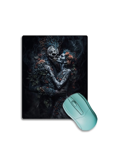 Sonictouch Karanlık İskelet Çift Kaydırmaz Gaming Oyuncu Dikişsiz Siyah Mouse Pad/ped 17x21cm
