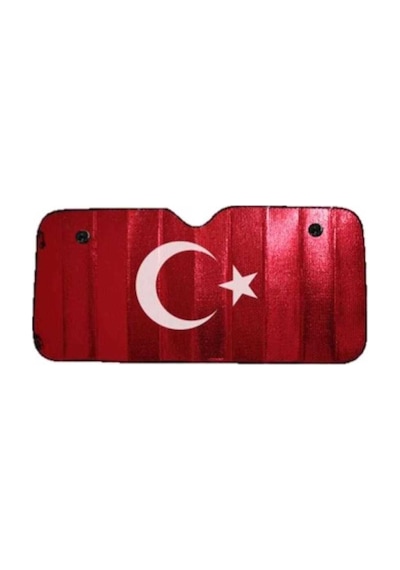 Oto Cam Ön Güneslik Nikel Türk Bayraklı 60 130 Cm Küçük