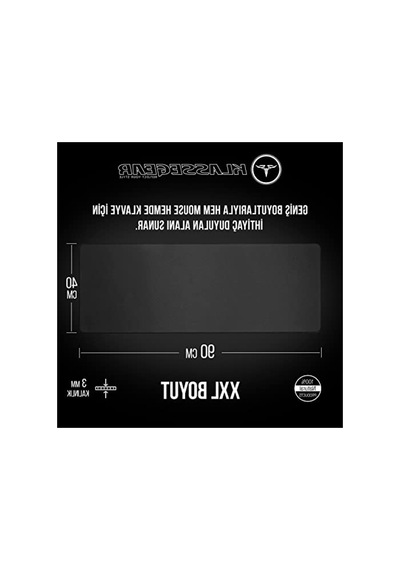 Siyah Dikişli Kenar Gaming Mouse Pad - 90x40 Cm