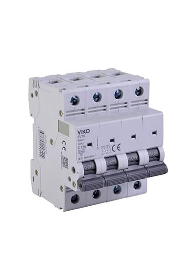 6vtb-4c125 Otomatik Sigorta 6ka C Tipi 4 Kutup 125a