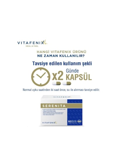 Vitafenix Serenita Valerian Eki Içeren Takviye Edici Vegan Gıda 60 Kapsül - SKT:11/2024