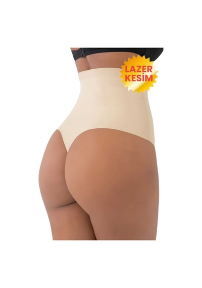 Uniquetrenders Kadın Lazer Kesim Ve Toparlayıcı String Korse Ten Rengi