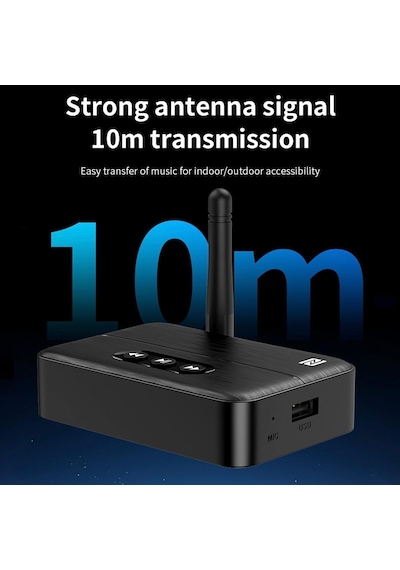 Nfc Bluetooth 5.4 Ses Alıcısı Aux & Rca Bağlantı, Type-c Güç, Usb Den Müzik Çalma, Araç &