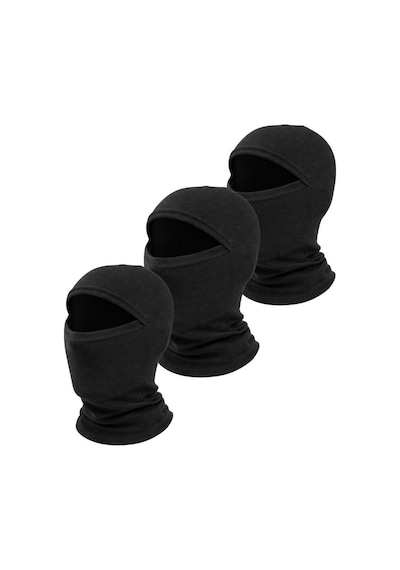 Single Sword Kışlık Polar Kar Maskesi Unisex Balaklava 3 Lü Set 0//siyah Çok Renkli