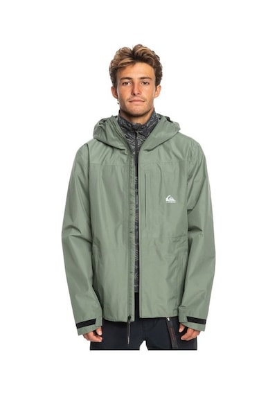 Quiksilver Over Cast Gore Tex Erkek Yeşil Ceket Siyah