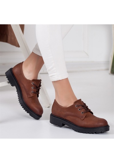 Dilimler Ayakkabı Taba Kadın Gündelik Ayakkabı-369-taba Taba