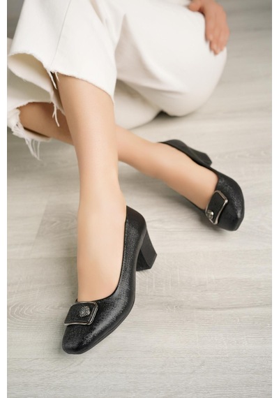 Nesil Shoes Desca 221 Siyah Nova Topuklu Kadın Ayakkabı-siyah Nova Siyah Nova