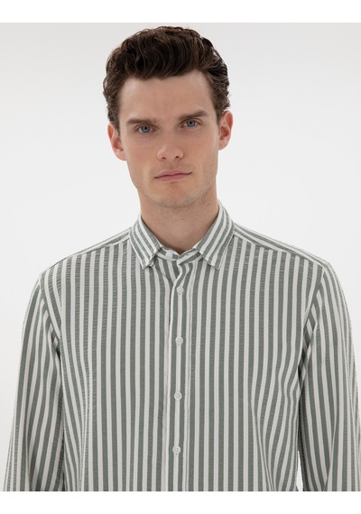 Pierre Cardin Erkek Haki Gömlek Desenli 50301533-vr027 Haki