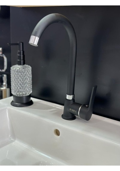 Nefa Yapı New Brass Mat Siyah Evye Bataryası Siyah