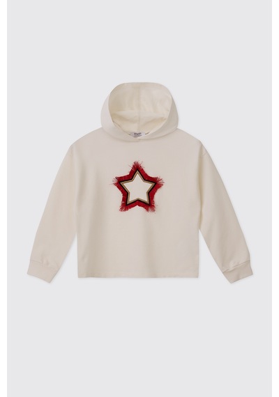 Panço Kız Çocuk Ekru-kırmızı Sweatshirt 2521gk08070 Panço Kız Çocuk Ekru-kırmızı Sweatshirt 2521gk08070