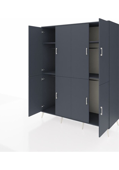 Kronos Gardrop 4 Raflı 8 Kapaklı 4 Askılı 176x59x221 Antrasit-antrasit Antrasit Kronos Gardrop 4 Raflı 8 Kapaklı 4 Askılı 176x59x221 Antrasit-antrasit Antrasit