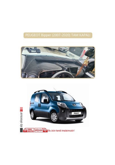 Peugeot Bipper 2007-2020 Tam Kapalıtorpido Koruma Halısı Bej Kenar