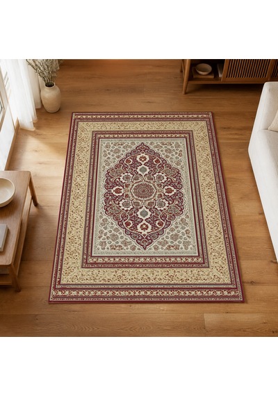 Kartela Halı Vina Halı Jüt Taban Dokuma Halı Bordo - 60 X 90 Cm