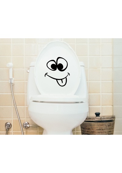 Bk Home Gülen Surat Tasarımlı Wc Sticker-1 N11.1132