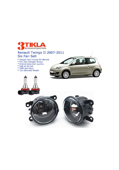 Renault Twingo 2008 Sis Farı Set Oem: 8200074008