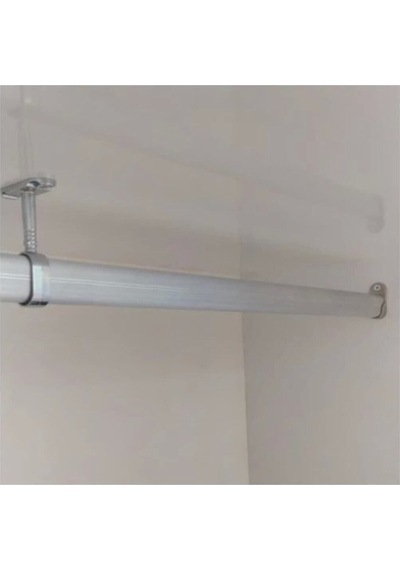 Oval 140cm Alüminyum Dolap Içi Elbise Askı Borusu Aparatları Vidaları Çok Renkli
