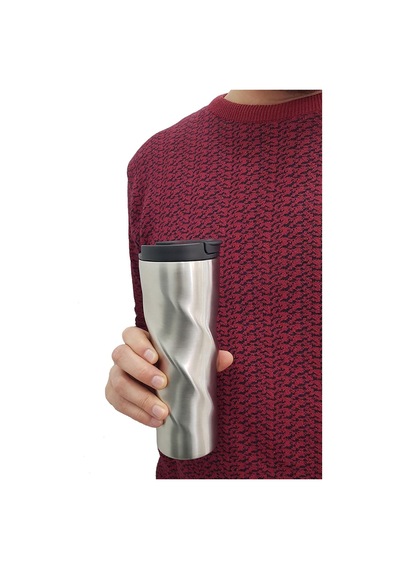 Komple 304 L Çelik Silver 6 Oz 500 Ml Kahve Termos Mug Cin229slv