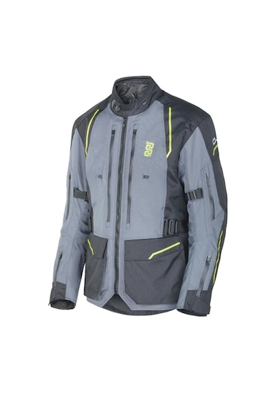 Oj Endurance Motosiklet Ceketi Gri - Sarı - Siyah