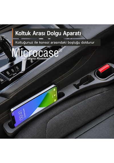 Microcase Araç İçi Koltukarası Eşya Malzeme Telefon Tutucu Saklama Organizatör Sağ Sol Set Bordo- Al5287