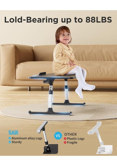 Bix Al30 Ayarlanabilir Laptop Standı Ergonomik Tasarım 17 İnç Uyumlu Taşınabilir Masa Siyah