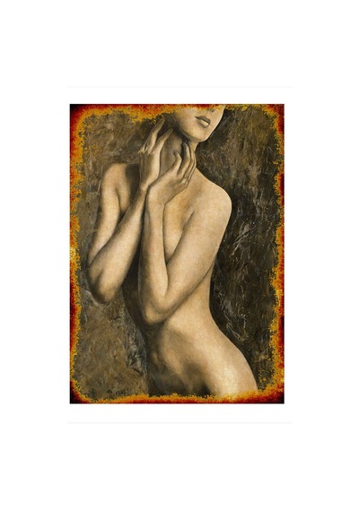 Bedeko Nü Kadın Mdf Poster 35 Cm X 50 Cm