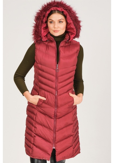 Z6725 Dewberry Bayan Yelek-bordo Bordo