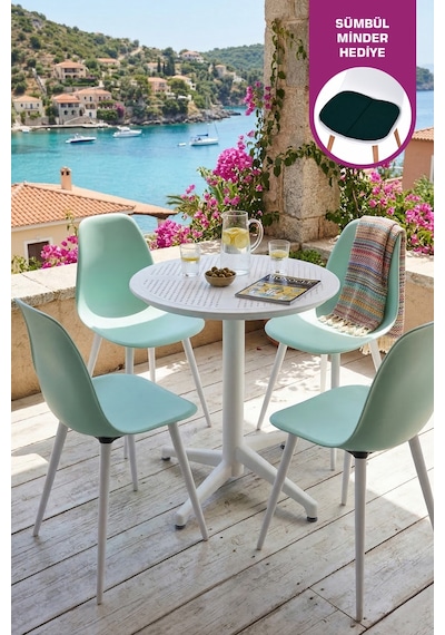 Vilinze Tilia Plastik Bahçe Balkon Bistro Seti Katlanır Masa 60 60 Cm 1+4 Set Beyaz-beyaz Vilinze Tilia Plastik Bahçe Balkon Bistro Seti Katlanır Masa 60 60 Cm 1+4 Set Beyaz-beyaz