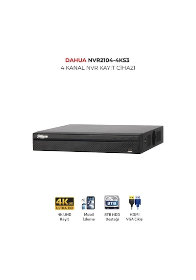 Nvr2104hs 4ks3 4 Kanal Akıllı Güvenlik Kamera Nvr Cihazı