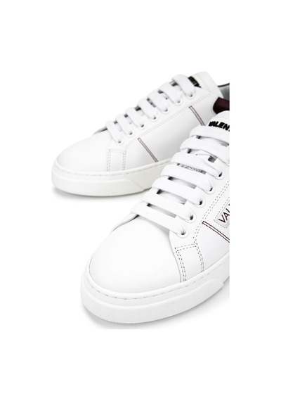 Mario Valentino Unisex Hakiki Deri Beyaz/bordo Sneakers & Spor Ayakkabı 1040 95s3909 Ayk Sk25-26 Whıte/bordeaux Beyaz-bordo