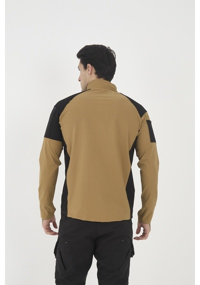 Camp Scoutland Camp138 Outdoor Tactical Su iticili Erkek Hardal-Siyah Taktik Sweatshirt