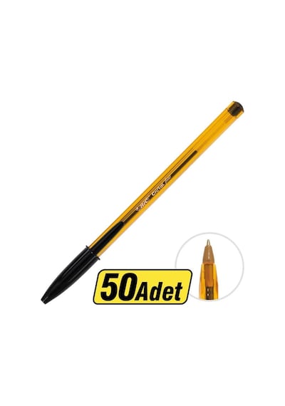 Bic Cristal Fine Tükenmez Kalem 0.8 Mm Siyah 50'li Paket Çok Renkli