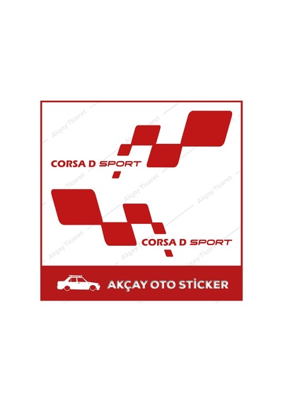 Opel Corsa D Sport Sticker Corsa Sticker Opel Oto Sticker