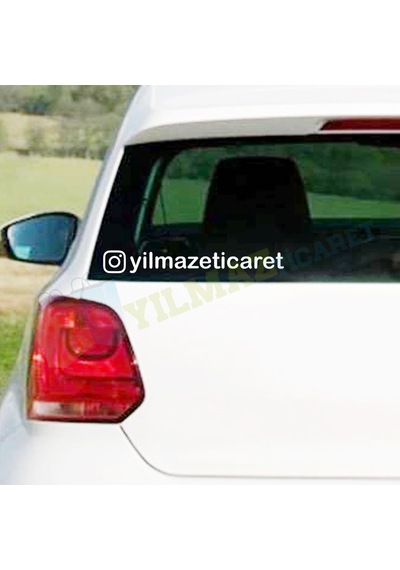 Kişiye Özel Instagram Oto Sticker Motosiklet Araba Etiket 2 Adet