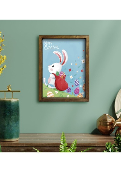 Bk Gift Paskalya Bayramı Doğal Masif Ahşap Çerçeveli Tablo 30X40C (535509050)