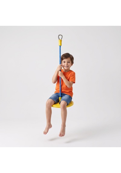 Zip Line Dikey Halatı Çelik Ve Yuvarlak Oturağı - 150 Cm-1238 Çok Renkli
