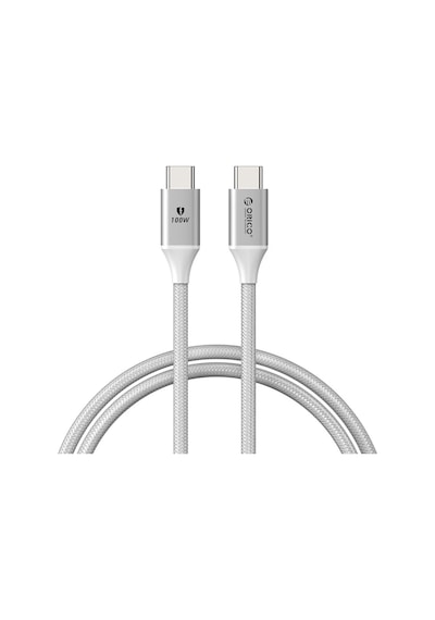 Orico CDX-100CC-WH-BP 100W 5A PD USB-C to USB-C Hızlı Şarj ve Data Kablosu 1 M