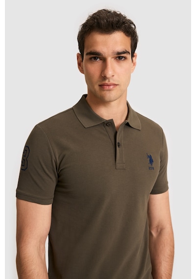 U.s. Polo Assn. Erkek Koyu Haki Tişört Basic 50326920-vr111