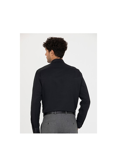Pierre Cardin Slim Fit Uzun Kollu Basic Gömlek 50277778-vr046 Siyah
